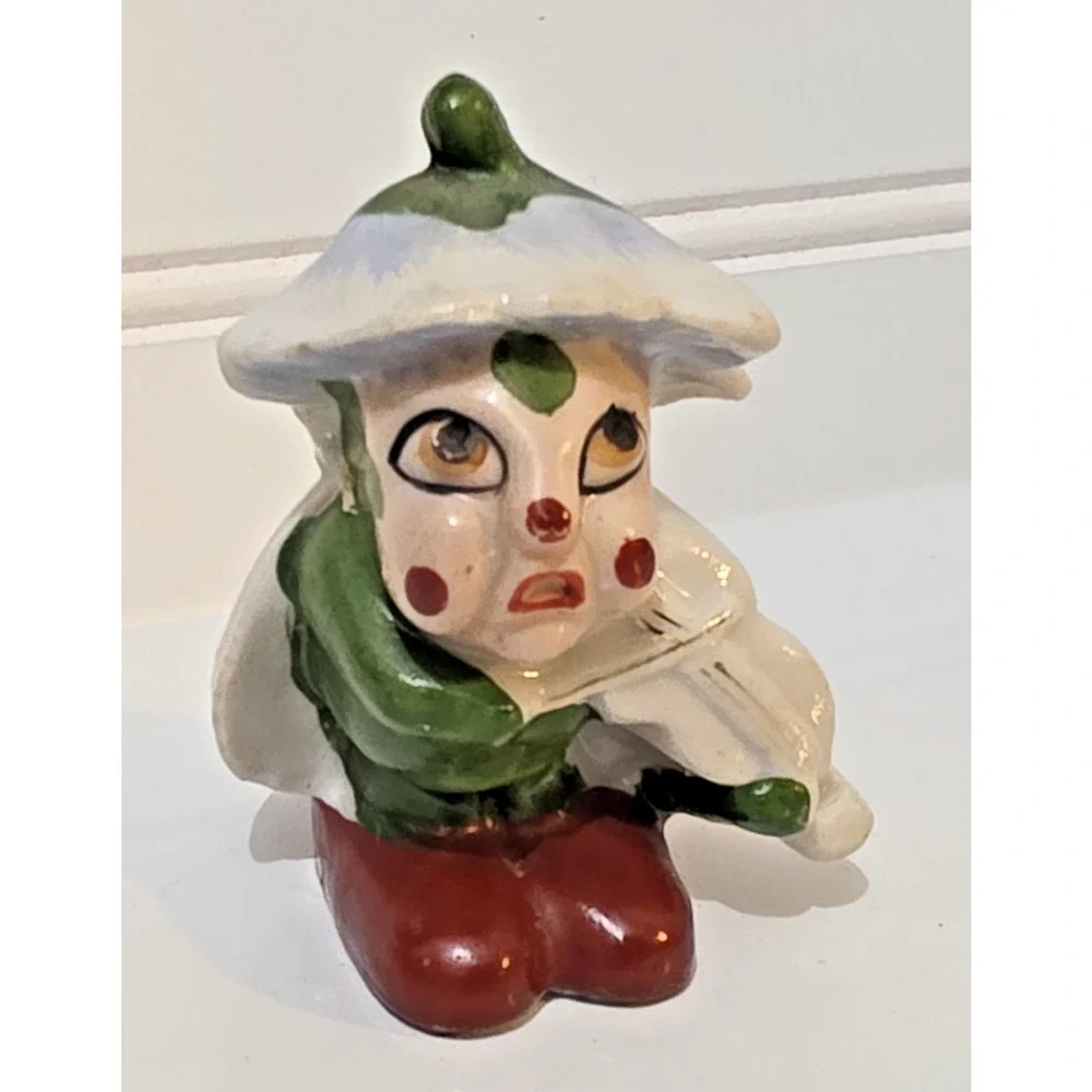 Vintage Made In Occupied Japan Ceramic Lady Bug Playing Violin 3